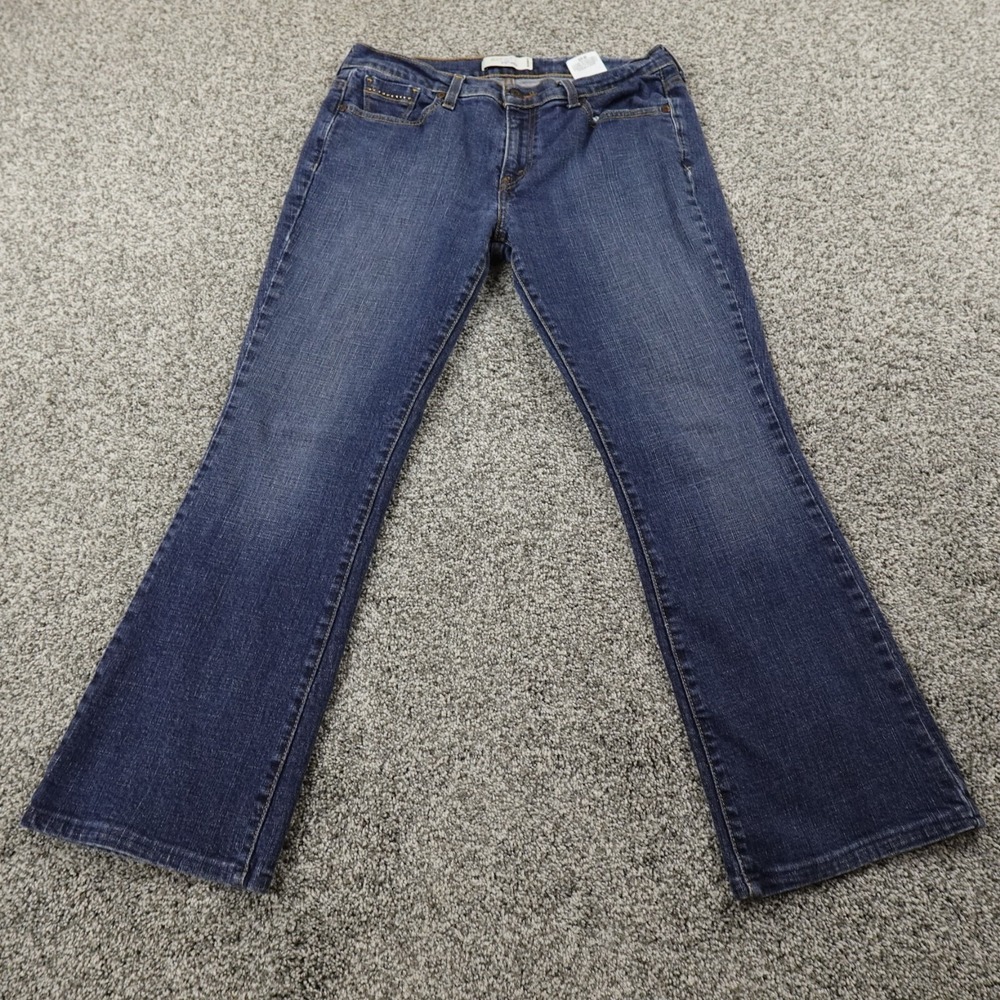 Levis Jeans Womens 10 Dark Blue Denim Pants 515 Boot Cut Stretch Western Y2K 00s